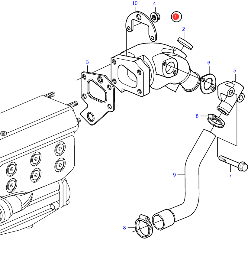 Изображение товара Exhaust pipe elbow
