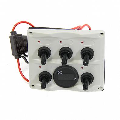 Изображение товара C10430W Панель управления 5шт с цифровым вольтметром, белая (Easterner, )