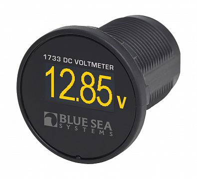 Изображение товара 1733B Вольтметр цифровой 8-36V/Ø40мм, врезной, черный пластик (Blue Sea, )