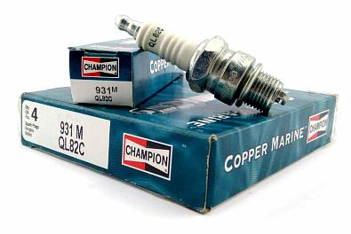 Изображение товара QL82C Свеча зажигания CHAMPION Copper Marine QL82C/931M OEM: Mercury 33-896320/33-931, Johnson 077