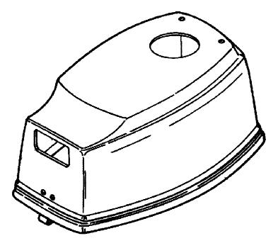 Изображение товара 8M0135936 Капот мотора (без наклеек) для MERCURY 4/5 2-Stroke OEM: 2189-815038A04 (Quicksilver)