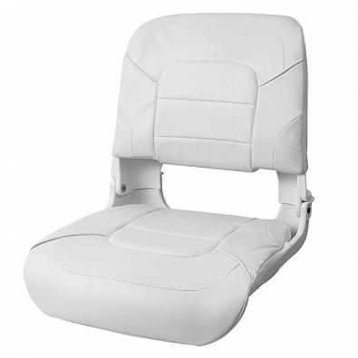 Изображение товара 75140W Сиденье пластиковое складное ALL WEATHER HIGH BACK Seat с мягкой подложкой, белый винил