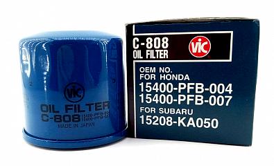 Изображение товара C-808 Фильтр масляный VIC для YAMAHA F15-60/ HONDA BF8-60   OEM: 5GH-13440-20/15400-PFB-004, 8M01628