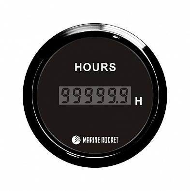 Изображение товара HMD0004BBMR Счетчик моточасов цифровой 0-99999, 9 ч., черный циферблат, черный ободок, д. 52 мм, Mar