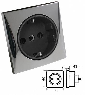 Изображение товара 14.492.03 Розетка электрическая SCHUKO, 220V (Osculati, )