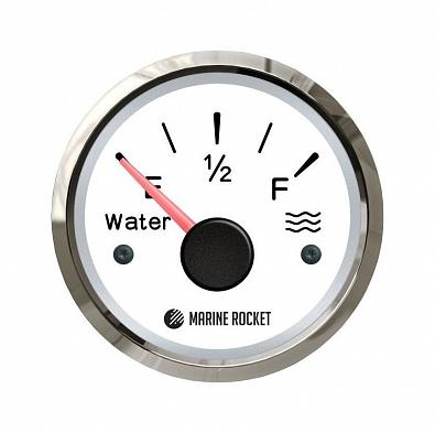 Изображение товара WLM0005WSMR Указатель уровня пресной воды 240-33 Ом (US), белый циферблат, нержавеющий ободок, д. 52