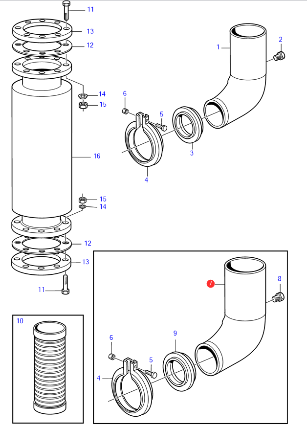 Изображение товара Exhaust pipe elbow