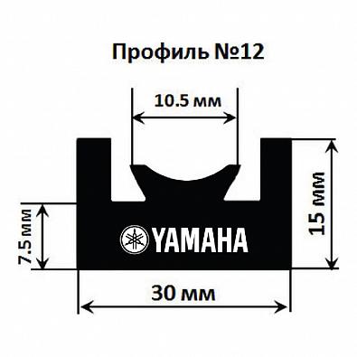 Изображение товара 12-5472-1-01-01  Склиз для снегоходов YAMAHA, профиль №12, 138cм, черный (Garland)