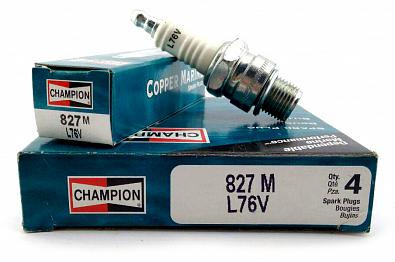 Изображение товара L76V Свеча зажигания CHAMPION Copper Marine L76V/827M OEM: 33-896329827/97180B, NGK BUHW