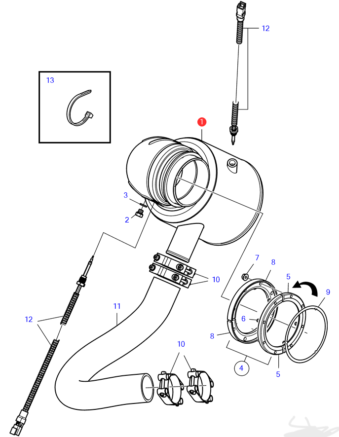 Изображение товара Exhaust pipe elbow