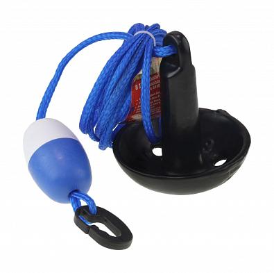 Изображение товара A2380BL Якорь-гриб 3.5кг в оболочке ПВХ, веревка 4.5м (Atlantis)