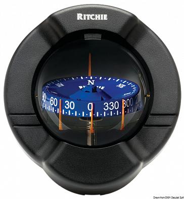 Изображение товара 25.088.01 Компас парусный RITCHIE Venturi 3\"3/4 черный/синий (Ritchie Navigation)