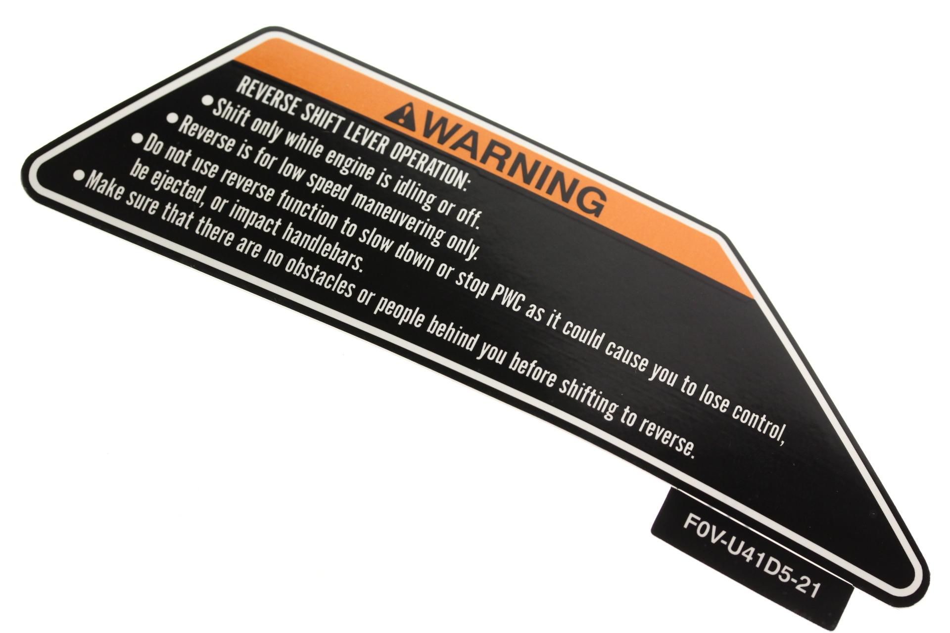 Изображение товара Label, Warning Shift Lever