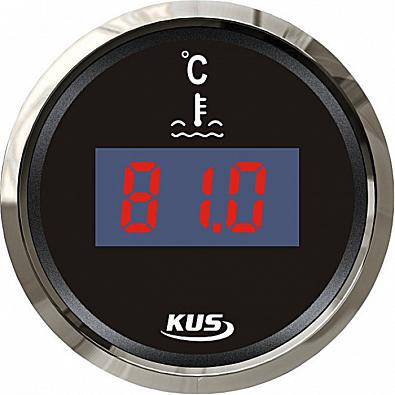 Изображение товара KY24000 Указатель температуры двигателя цифровой (25-120°C), черный циферблат/нержавеющий ободок, Ø5