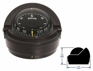 Изображение товара S-87 Компас магнитный RITCHIE VOYAGER, черный/подсветка зеленая 12V ()