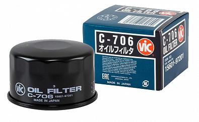 Изображение товара C-706 Фильтр масляный VIC для SUZUKI DF20-70    OEM: 15601-97201, 16510-87J01, 16510-87J00