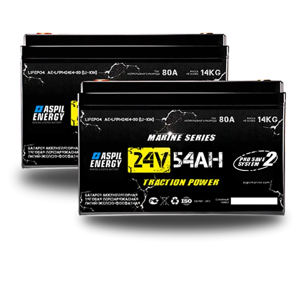 Изображение товара АКБ Aspil Energy 24V 108Ah (ан. GEL/AMG 180Ah) AE-LFP2454x2 (21006117/21006817)