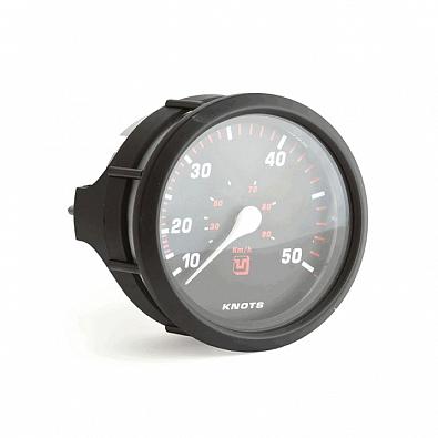 Изображение товара 63202U Спидометр, 10-50 узлов (до 90 км/ч), серия Professional, черный циферблат/черный ободок, 12/2