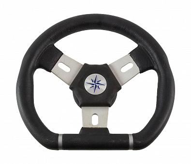 Изображение товара VN13281-01 Рулевое колесо ELBA SPORT, обод черный/спицы серебряные, Ø280мм (Volanti Luisi, )