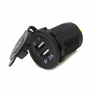 Изображение товара DS2013 Панель с двойным USB разъемом и подсветкой 12-24V (NEKEKE)