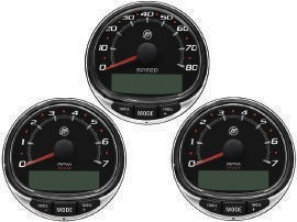 Изображение товара 8M0135632 Набор приборов контроля MERCURY SmartCraft для 2-х моторов, черный циферблат, Ø85мм   OEM: