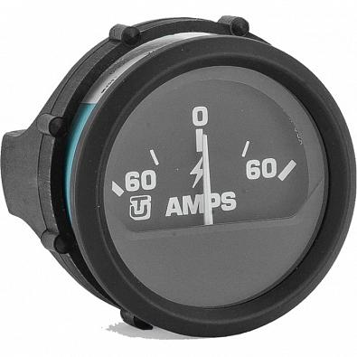 Изображение товара 60532S Амперметр аналоговый ±60A, черный циферблат/черный ободок, 12/24V, Ø52мм (UFLEX, )
