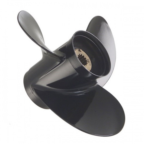 Изображение товара Винт гребной алюминиевый Quicksilver Black Max 48-897748A11 (диаметр 9 ½ шаг 8)  (Tohatsu M9.9/15D2/18E2, MFS9,9-20E; Mercury 9,9MH (247cc), 15MH (294cc), F15-20 (Japan), F10-20EFI; Hidea HD 9,9Pro/18-20; Gladiator G9,9 Pro; HND OB9,9Pro)