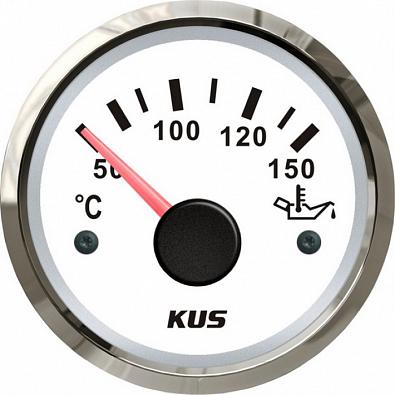 Изображение товара KY14102 Указатель температуры масла (50-150°C), белый циферблат/нержавеющий ободок, Ø52мм
