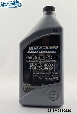 Изображение товара 8M0180930 Моторное масло синтетическое 5W30 QUICKSILVER Full Synthetic для ПЛМ, 6@1л