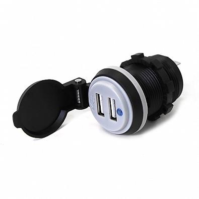 Изображение товара DS2013-MP Панель с двойным USB разъемом (5В4.2А (2.1А+2.1А) и LED индикатором (NEKEKE)