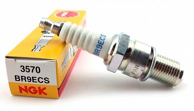 Изображение товара BR9ECS Свеча зажигания NGK BR9ECS/3570 наконечник откручивается OEM: 415128524, 512059552