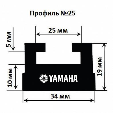 Изображение товара 25-4311-3-01-01  Склиз для снегоходов YAMAHA, профиль №25, 1095 мм , черный (Garland)