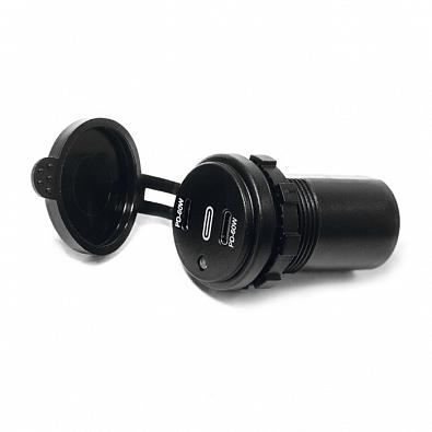 Изображение товара SF51910-1 Панель с двойным USB Type-C разъемом (QC4.0, MAX:60W) (QC4.0, MAX:60W)(Sunfine)