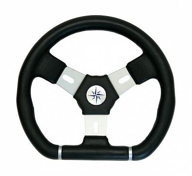 Изображение товара VN13321-01 Рулевое колесо ELBA SPORT, обод черный/спицы серебряные, Ø320мм (Volanti Luisi, )