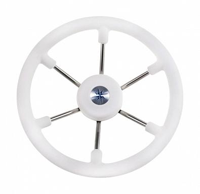 Изображение товара VN7330-08 Рулевое колесо LEADER TANEGUM, обод белый/спицы серебряные, Ø330мм (Volanti Luisi, )