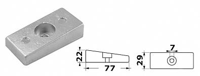 Изображение товара 43.424.05 Анод цинковый для MERCURY 30-300 2/4-Stroke   OEM: 97-826134 (Osculati)