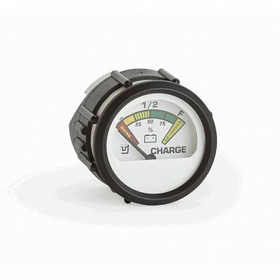 Изображение товара 62081D Индикатор заряда батареи 12V, белый циферблат/черный ободок, 12/24V, Ø52мм (UFLEX, )