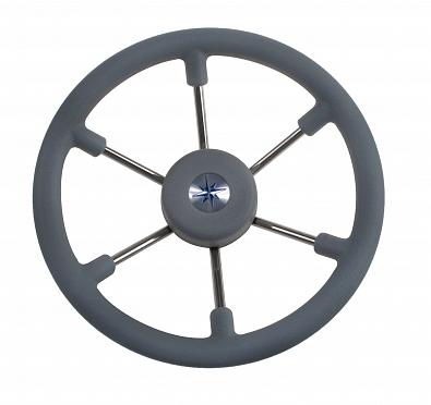 Изображение товара VN7330-03 Рулевое колесо LEADER TANEGUM, обод серый/спицы серебряные, Ø330мм (Volanti Luisi, )