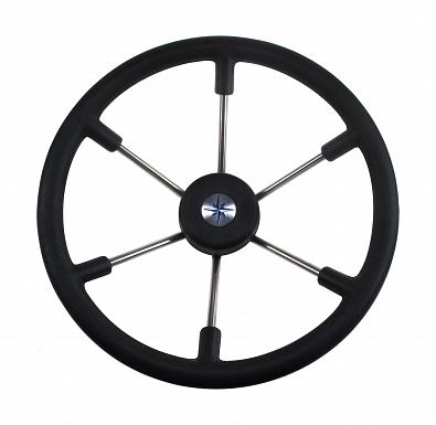 Изображение товара VN7400-01 Рулевое колесо LEADER TANEGUM, обод черный/спицы серебряные, Ø400мм (Volanti Luisi, )