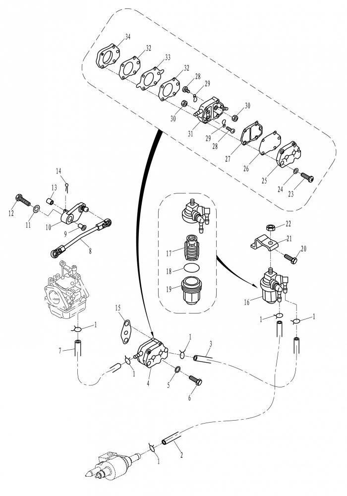Схема узла Топливная Система (Fuel System)