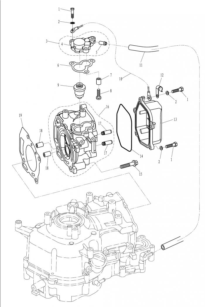 Схема узла Головка Цилиндра (Cylinder Head)