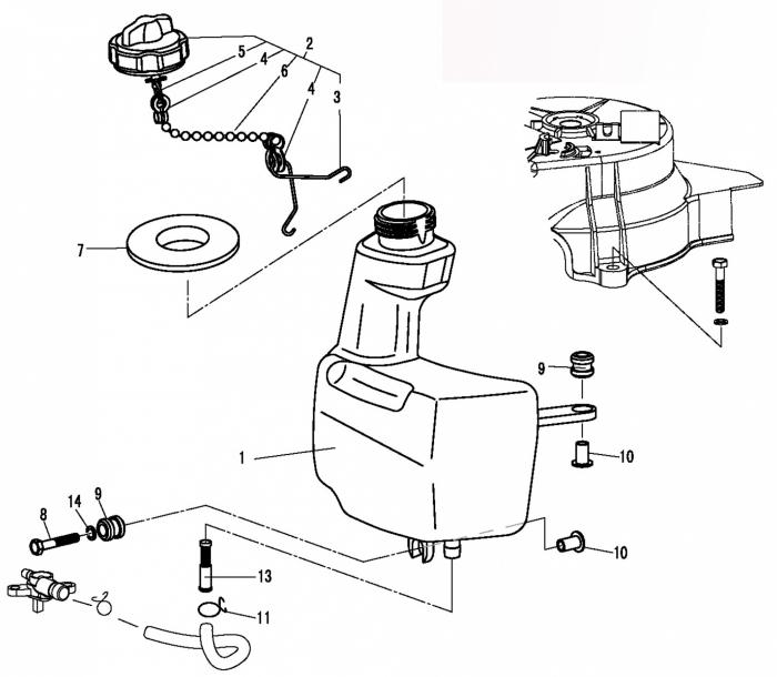 Схема узла Внутренний Топливный Бак (Internal Fuel Tank)