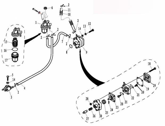 Схема узла Топливная Система (Fuel System)