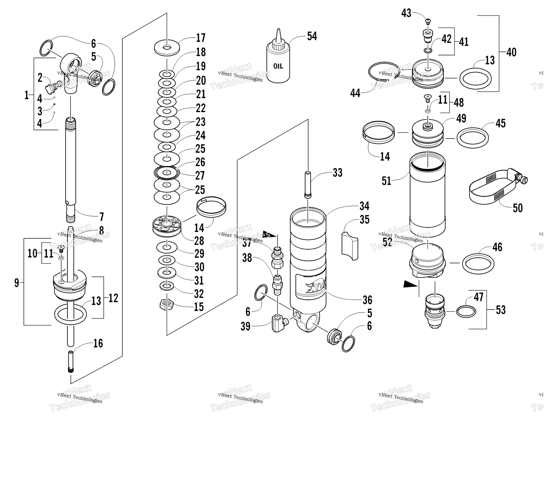 Схема узла Задний Амортизатор Заднего Рычага Подвески