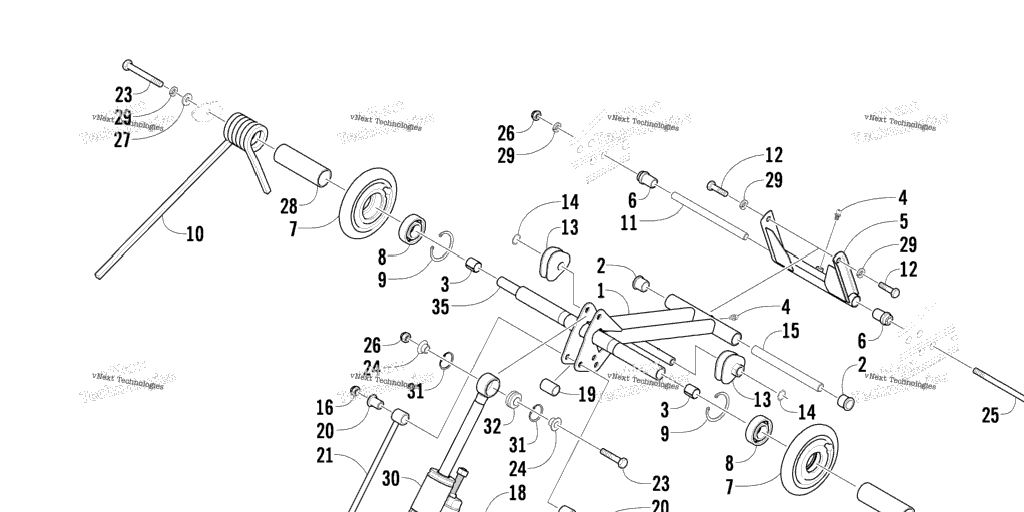 Схема узла Задняя Подвеска Задний Рычаг Сборки