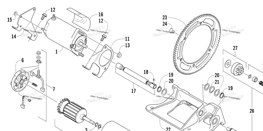 Схема узла Сборка Стартера Flex-Drive (Опционально)