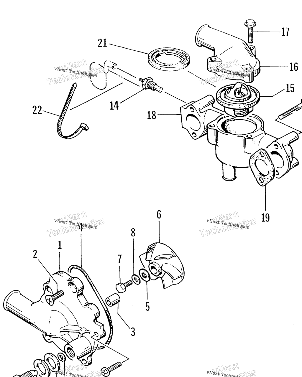 Схема узла Помпа Воды/Водяной Коллектор