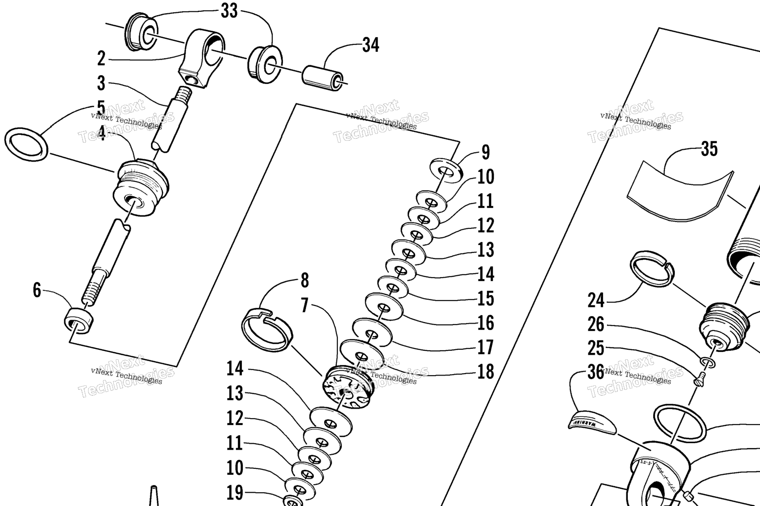 Схема узла Задний Амортизатор Заднего Рычага Подвески