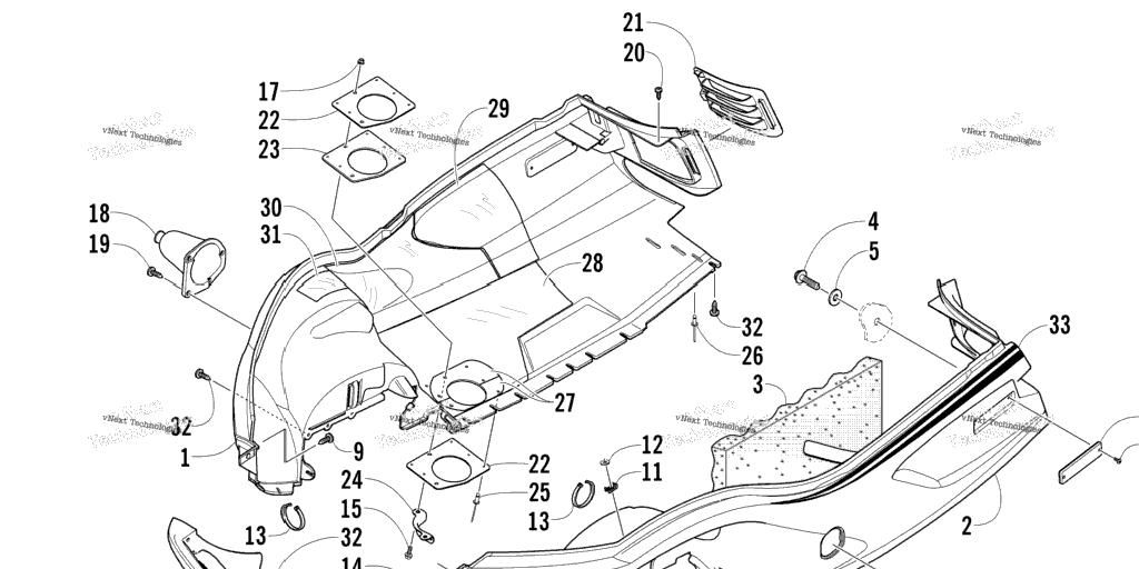 Схема узла Алюминиевая Защита И Передний Бампер
