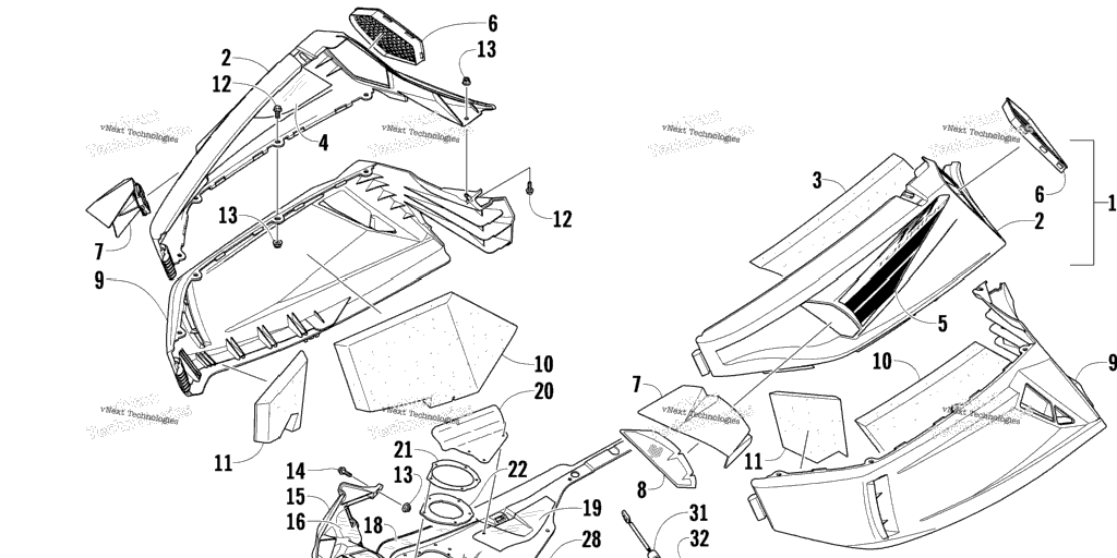 Схема узла Защита Днища И Боковая Панель Сборки